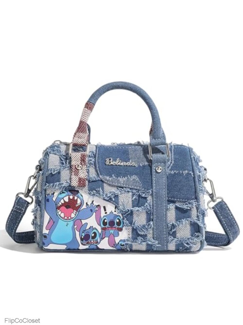 Denim Cartoon Crossbody Bag